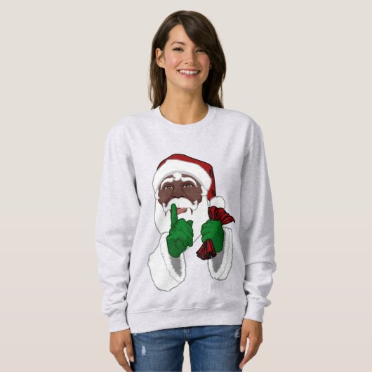 Santa Shirten Shirten van de Amerikaanse kerstman Trui (Voorkant volledig)