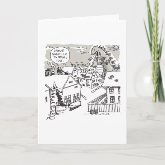 Santa Shock greeting card Feestdagen Kaart (Voorkant)