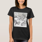 Santa Shock vrouwen zwarte T-shirt (Voorkant)