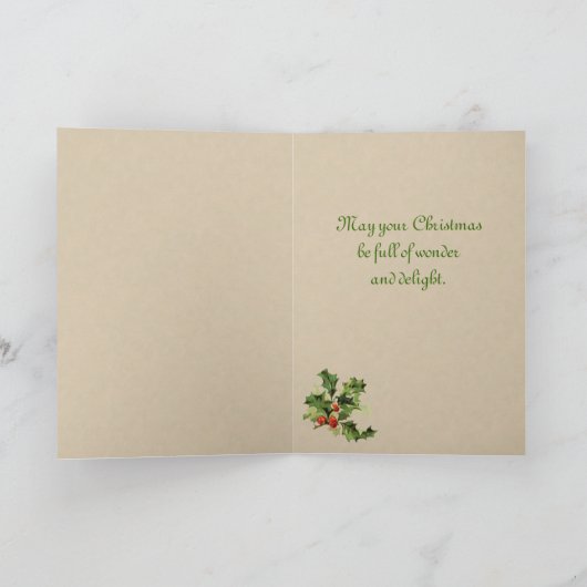  Santa Shoveling Snow Kaart (Binnen)