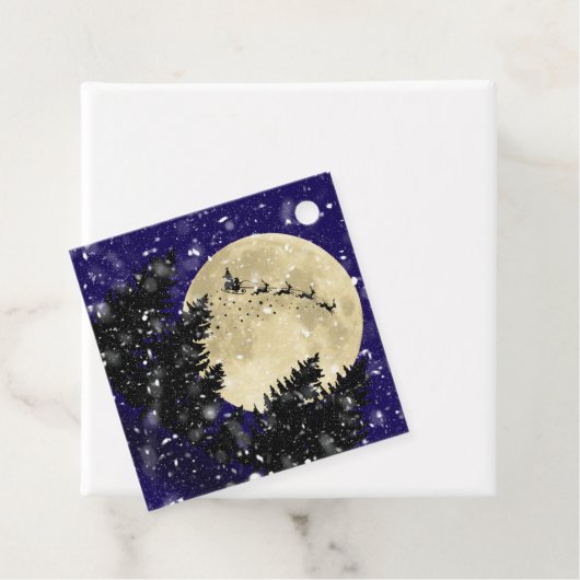 Santa Sighting Christmas Gift Label (In situ)