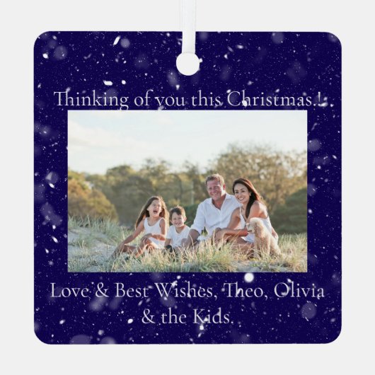 Santa Sighting Christmas Photo Tree Ornament (Achterkant)