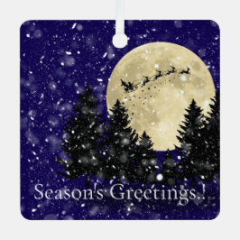 Santa Sighting Christmas Photo Tree Ornament