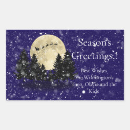 Santa Sighting Christmas Rechthoekig Cadeaulabel Rechthoekige Sticker