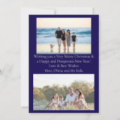 Santa Sighting Family Foto Kerst Flat Kaart (Achterkant)