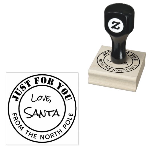 Santa Signature Rubber Stamp North Pole Mail Gift Rubberstempel (Gestempeld)