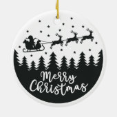 Santa Silhouette Merry keramisch Ornament (Achterkant)