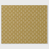 Santa Silhouette Modern Monotone Gouden Kerst Cadeaupapier (Vlak)