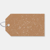 Santa Sinaasappel Corgi Kraft Textuur Kerstmis Cadeaulabel (Achterkant Horizontaal)