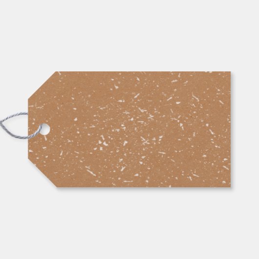 Santa Sinaasappel Corgi Kraft Textuur Kerstmis Cadeaulabel (Achterkant Horizontaal)