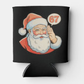 Santa Six Seven 6 7 67 Christmas Funny Xmas Meme Blikjeskoeler (Voorkant)