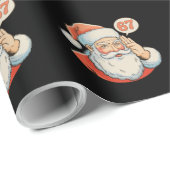 Santa Six Seven 6 7 67 Christmas Funny Xmas Meme Cadeaupapier (Rol Hoek)