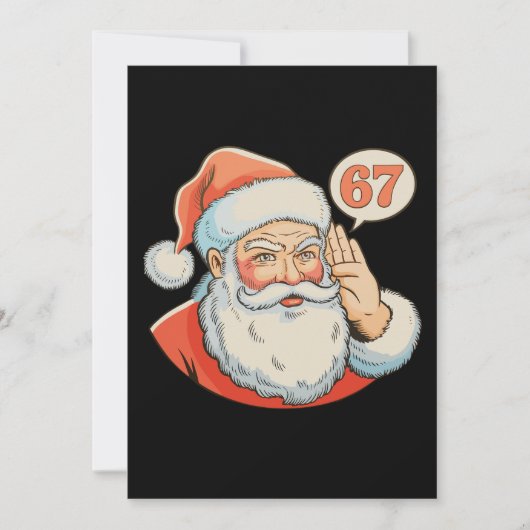 Santa Six Seven 6 7 67 Christmas Funny Xmas Meme Feestdagenkaart (Voorkant)