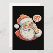Santa Six Seven 6 7 67 Christmas Funny Xmas Meme Feestdagenkaart (Voorkant / Achterkant)