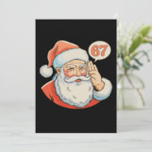 Santa Six Seven 6 7 67 Christmas Funny Xmas Meme Feestdagenkaart (Staand voorkant)