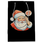 Santa Six Seven 6 7 67 Christmas Funny Xmas Meme Medium Cadeauzakje (Voorkant)