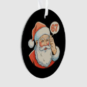 Santa Six Seven 6 7 67 Christmas Funny Xmas Meme Ornament (voorkant)