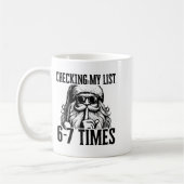 Santa Six Seven 6 7 Meme Funny Christmas Holiday H Koffiemok (Links)