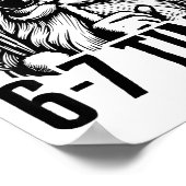 Santa Six Seven 6 7 Meme Funny Christmas Holiday H Poster (Hoek)