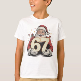 Santa Six Seven 6-7 Virale Meme Kerstmis T-shirt