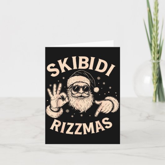 Santa Six Seven Meme 67 Hands Sign Rizz Skibidi Ri Kaart (Voorkant)