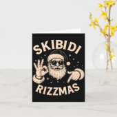 Santa Six Seven Meme 67 Hands Sign Rizz Skibidi Ri Kaart (Gele Bloem)