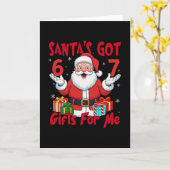 Santa Six Seven Meme Kerst Gen Z Meme Kaart (Gele Bloem)