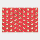 SANTA SKATEBOARD PANDA SNOWMAN MERRY CHRISTMAS INPAKPAPIER VEL (Voorkant 2)