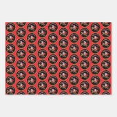 SANTA SKATEBOARD PANDA SNOWMAN MERRY CHRISTMAS INPAKPAPIER VEL (Voorkant)