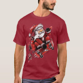 Santa Skateboarden T-shirt (Voorkant)