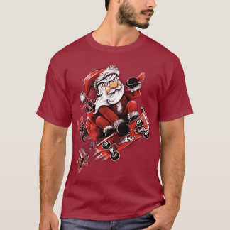 Santa Skateboarden T-shirt