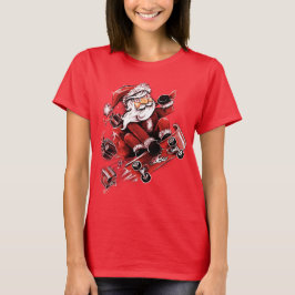 Santa Skateboarden T-shirt