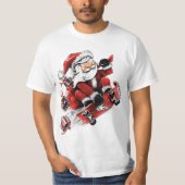 Santa Skateboarding T-shirt (Voorkant)