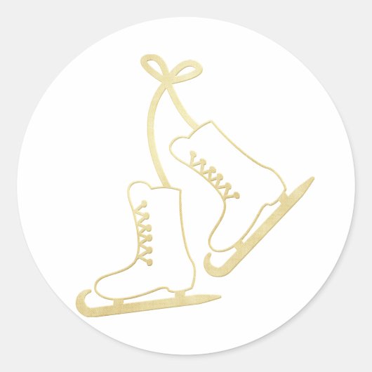 Santa Ski Boots Classic Round Sticker (Voorkant)