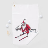 Santa Skiën golfhanddoek (Insitu)