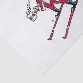 Santa Skiën tissuepapier groot (Detail)