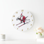 Santa Skiën wandklok (Huis)