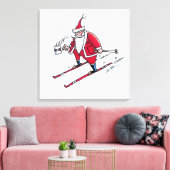 Santa Skiescanvasafdruk Canvas Afdruk (Insitu (Woonkamer))