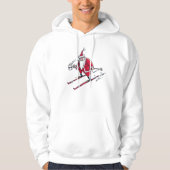 Santa Skiing hooded sweatshirt (Voorkant)