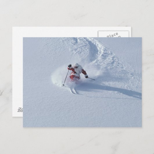Santa Skiing in Snowbird Ski Resort, Wasatch Feestdagenkaart (Voorkant / Achterkant)