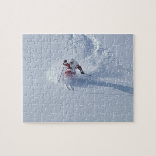 Santa Skiing in Snowbird Ski Resort, Wasatch Legpuzzel (Horizontaal)