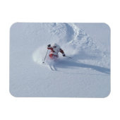 Santa Skiing in Snowbird Ski Resort, Wasatch Magneet (Horizontaal)