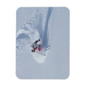 Santa Skiing in Snowbird Ski Resort, Wasatch Magneet (Verticaal)