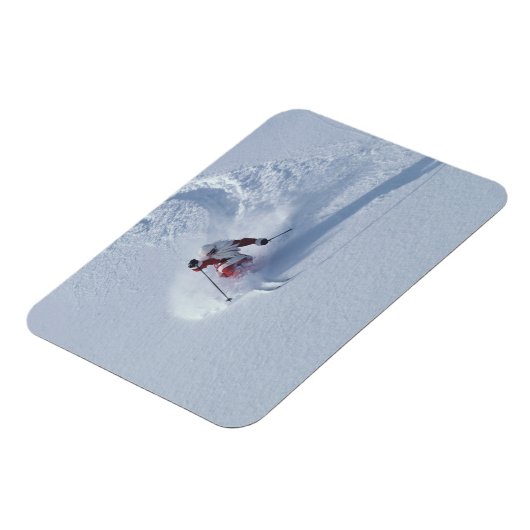 Santa Skiing in Snowbird Ski Resort, Wasatch Magneet (Linkerzijde)