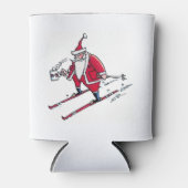 Santa Skiing koelbox Blikjeskoeler (Voorkant)