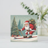 Santa ski's Een platte kaart (Staand voorkant)