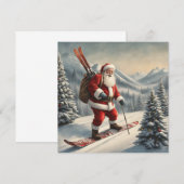 Santa ski's platte kaart (Voorkant / Achterkant)