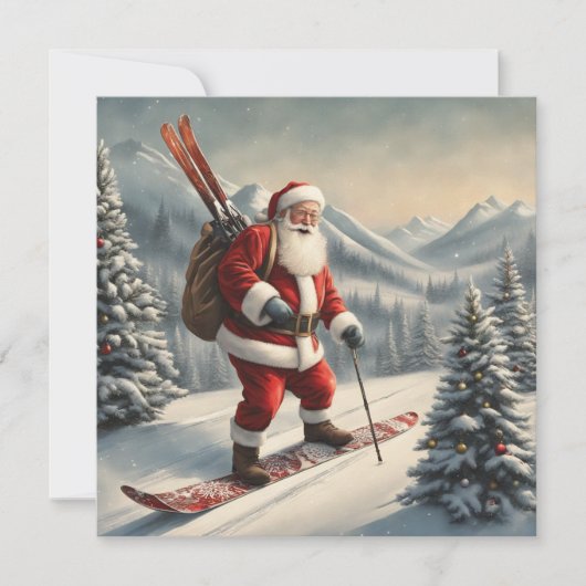 Santa ski's platte kaart (Voorkant)