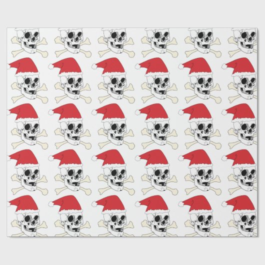 Santa Skull Cadeaupapier (Vlak)