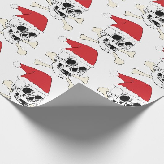 Santa Skull Cadeaupapier (Hoek)